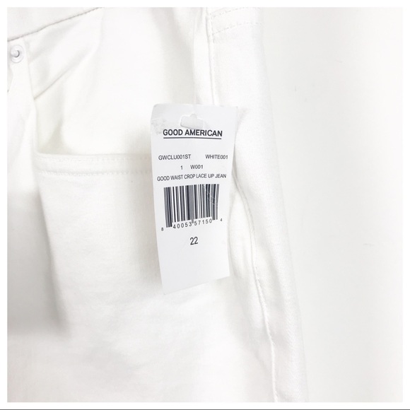 NWT Good American Good Waist Crop Lace‎ Up Jeans Size 22 - Picture 6 of 12